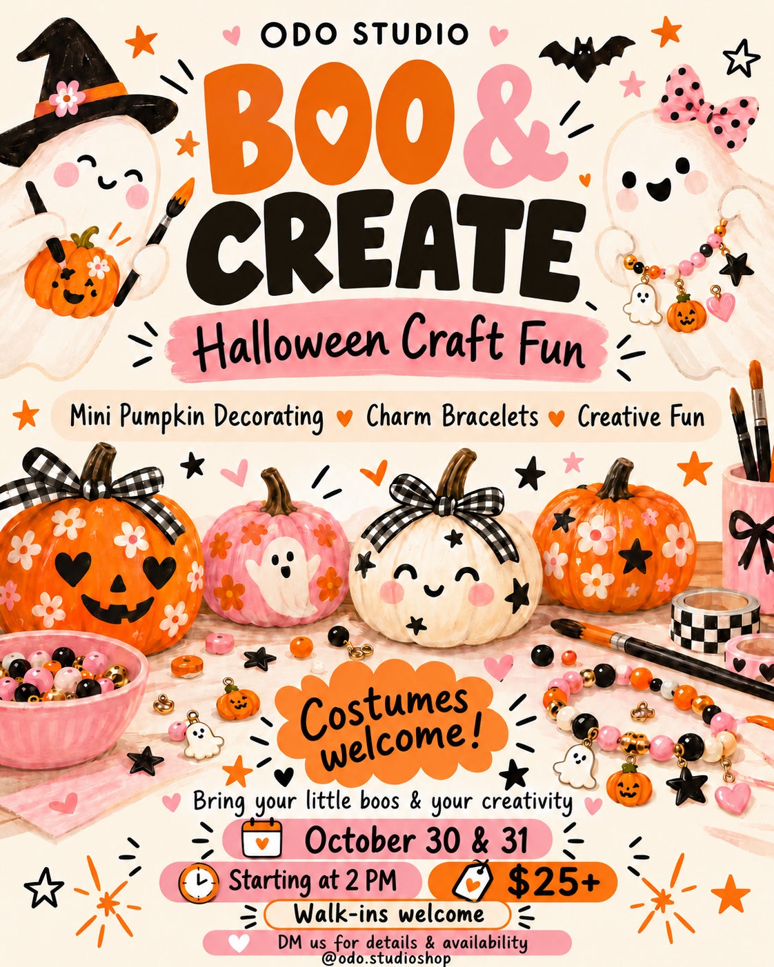 Boo & Create - Halloween Craft Fun, October 30 & 31 at ODO Studio